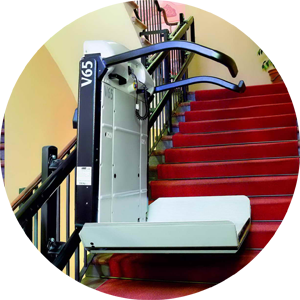 Наклонный лестничный электрический подъемник для инвалидов